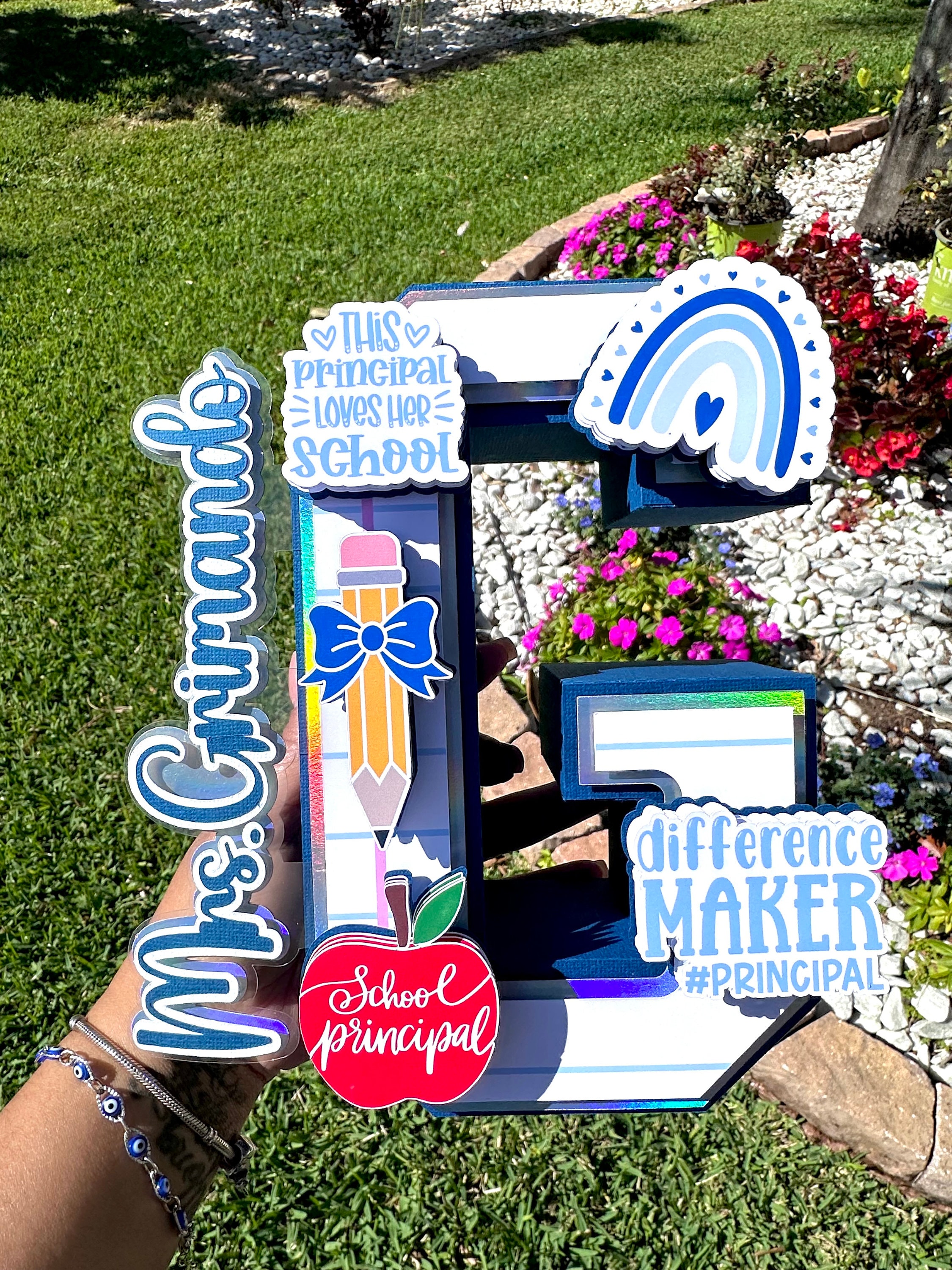 Teacher Appreciation Gift, Teacher Appreciation Week Teacher 3D Letters, Personalized Gift for Teacher Desk Decor