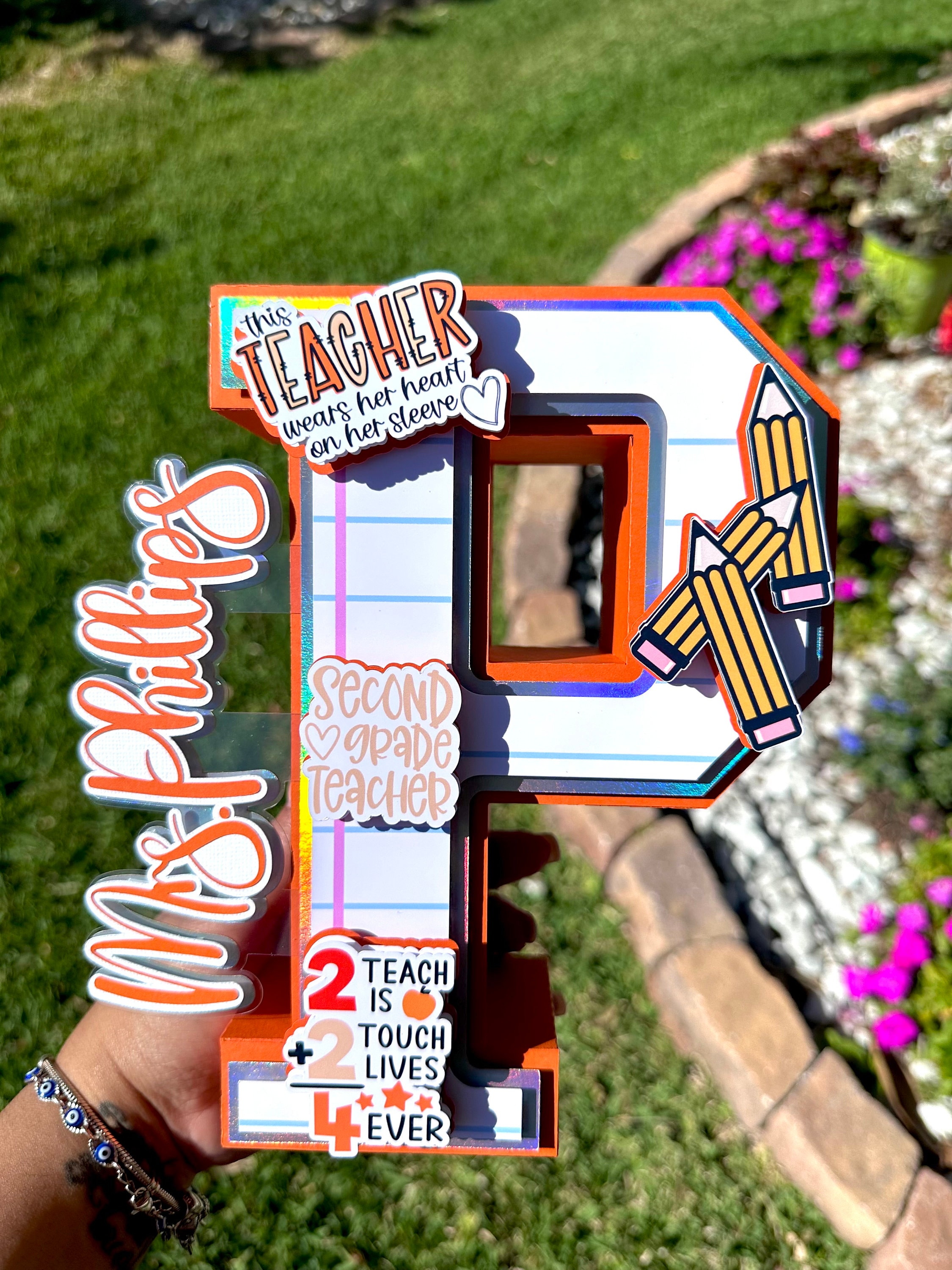 Teacher Appreciation Gift, Teacher Appreciation Week Teacher 3D Letters, Personalized Gift for Teacher Desk Decor