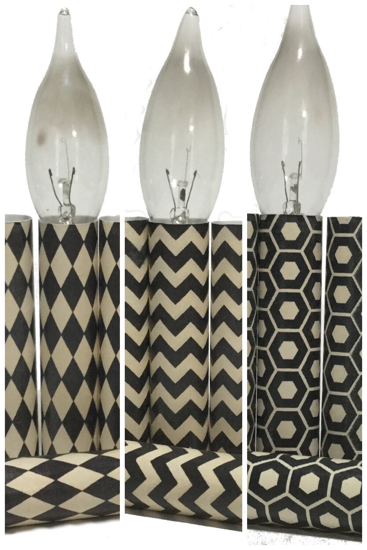 Set of 6 Candle Covers Chandelier Socket Sleeves Black And Etsy