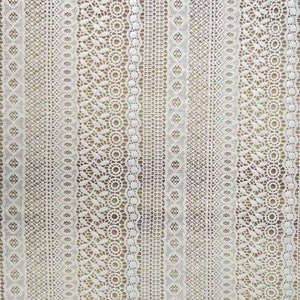 Tissu de dentelle guipure blanche, dentelle de Venise bohème rayonne, robe de mariée de mariée ligne de rayure broderie dentelle de fleurs par mètre image 7