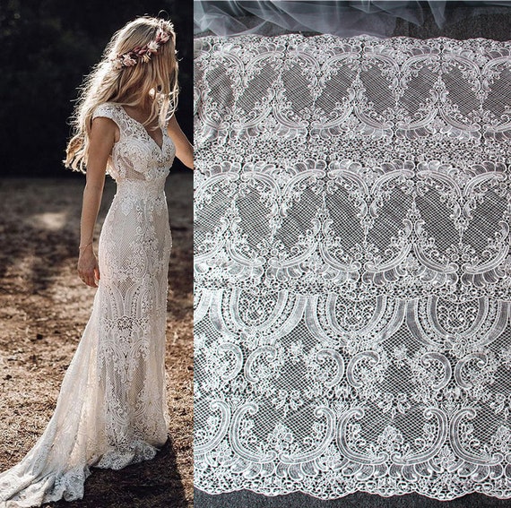 Boho Bridal White Lace Rayon Mesh Fabric, Floral Guipure Lace Material, Wedding Dress Evening Gown, Crochet Cotton Embroidery Flower Lace - Etsy Boho Bridal White Lace Rayon Mesh Fabric, Floral Guipure Lace Material, Wedding Dress Evening Gown, Crochet Cotton Embroidery Flower Lace - Etsy