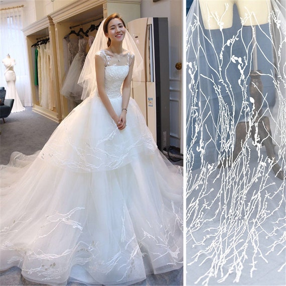 snowflake lace wedding dress