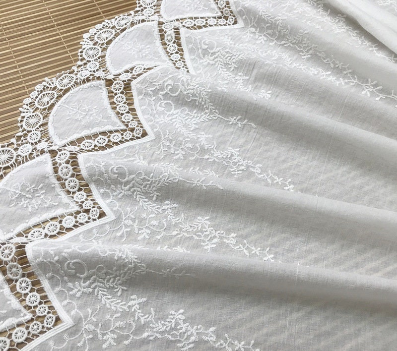 Nastro In Pizzo Elasticizzato Bianco Oliva - Larghezza 15,2 Cm, Lunghezza 4,6 M, Per Matrimoni, Cucito, Fai Da Te - copertina