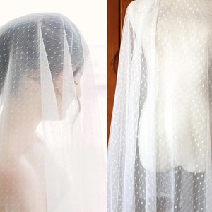 Soft Ivory White Swiss Dot illusion Tulle Fabric, Bridal Wedding Dress Fashion Veil DIY designer Sheer Mesh lace fabric by the yard