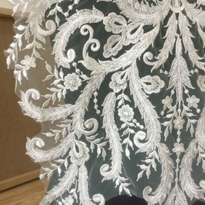Ivory Sequin Embroidery Lace Lucien