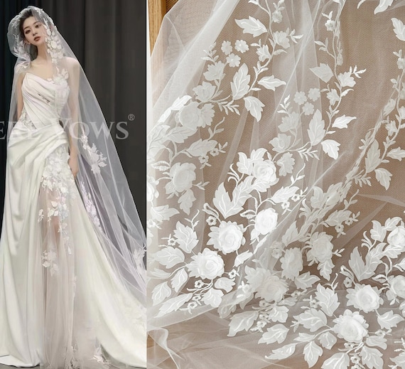 sheer fabric for wedding dress Dilara