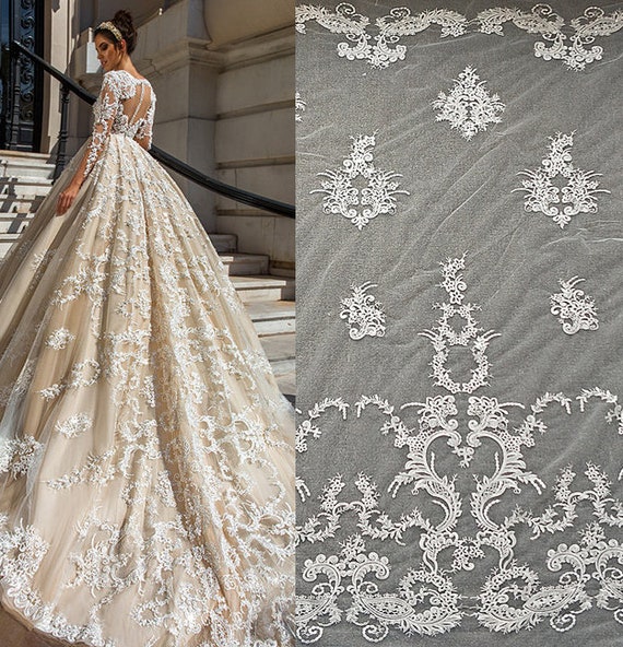 Mermaid Long Sleeves Ivory Lace Wedding Dresses Modern Sheer Tulle See  Through Back Evening Dresses – showprettydress