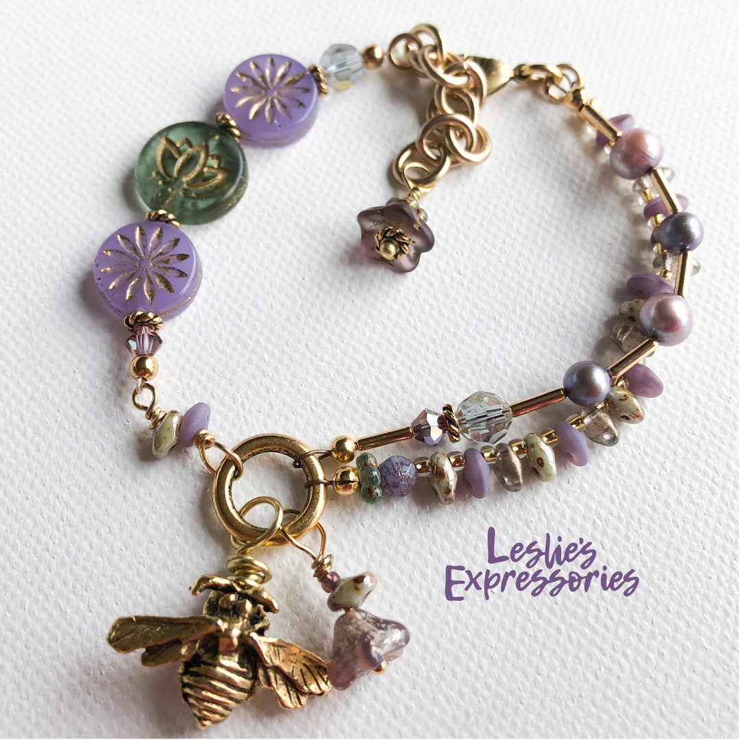 The Green Bee Bracelet in Platinum main image 0