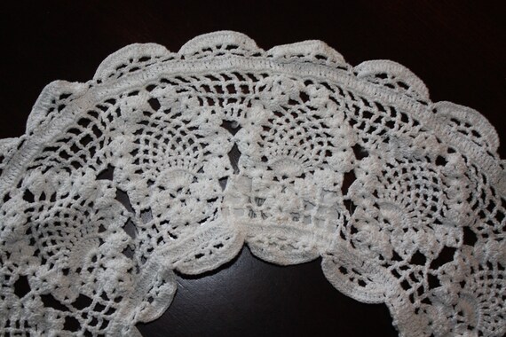 crochet women's collar/white crochet collar - image 3