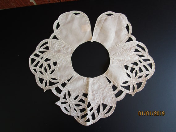 Detachable Collar/Vintage Collar/Tan Attachable Co