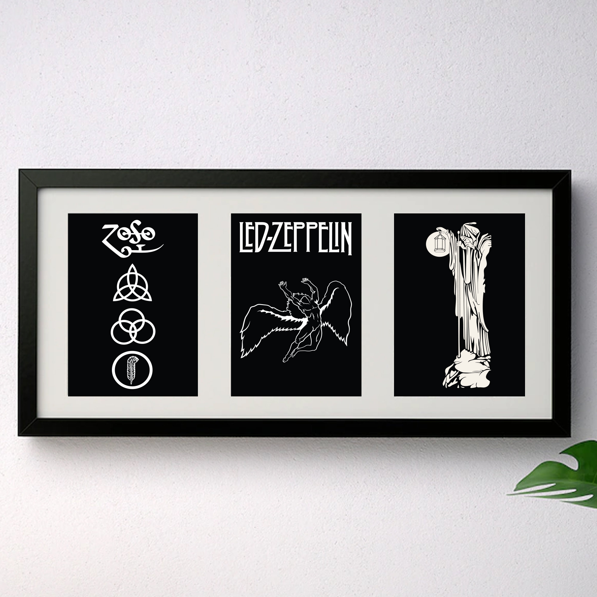 Framed Led Zeppelin Trio - Etsy