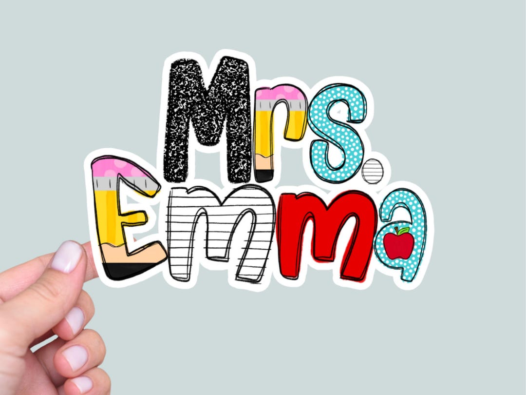 Composition Notebook, Teacher Personalized Sticker, Custom School ...