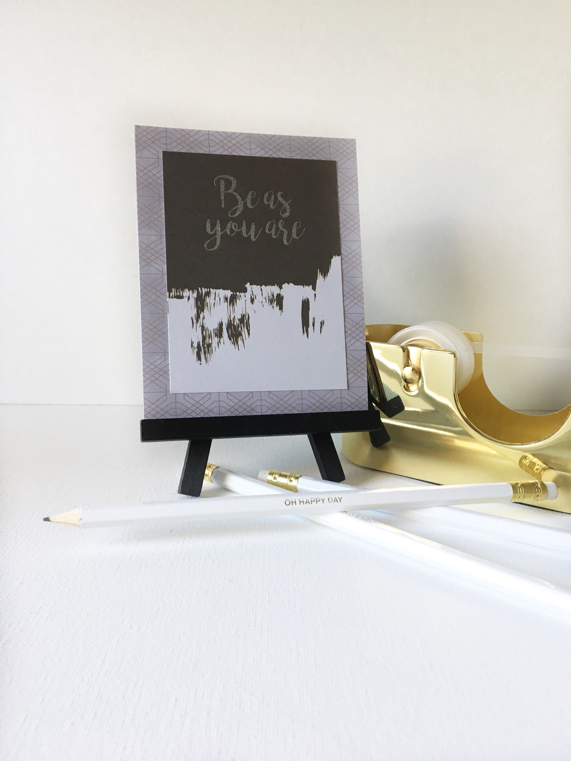 Office Desk accessories Inspirational cards with stand Etsy