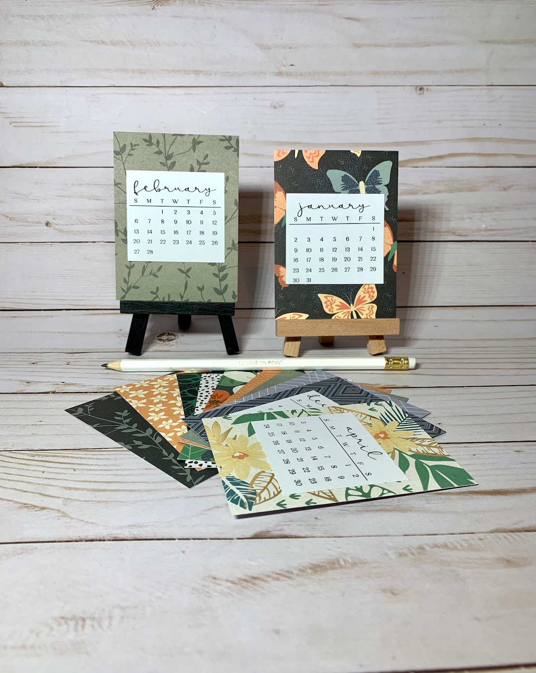 Desk Calendar 2025, 2026 Desk Accessories, 2025 Small Calendar Cards