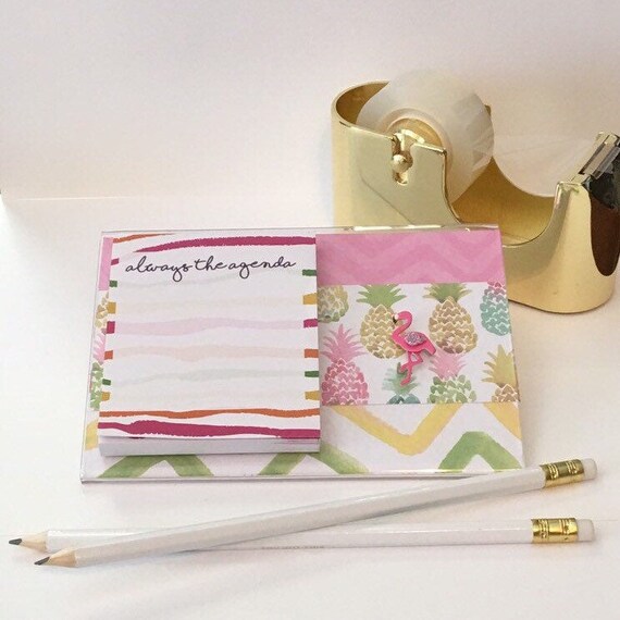 Sticky Note Holder Cute Desk Accessory Cubicle Decor Etsy