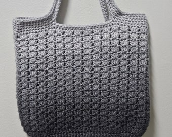 Purse / Bag - Crochet, Lined - Gray Ombre
