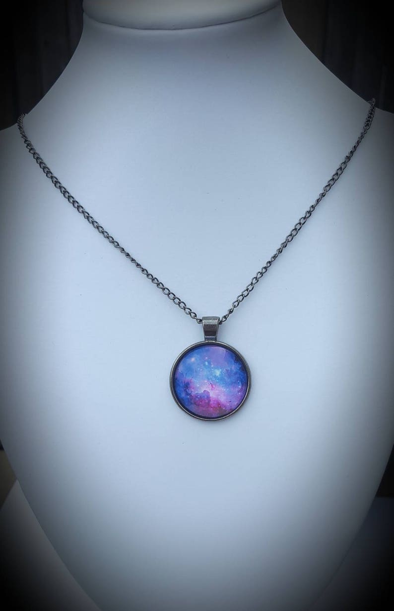 Galaxy nebula space necklace | Etsy