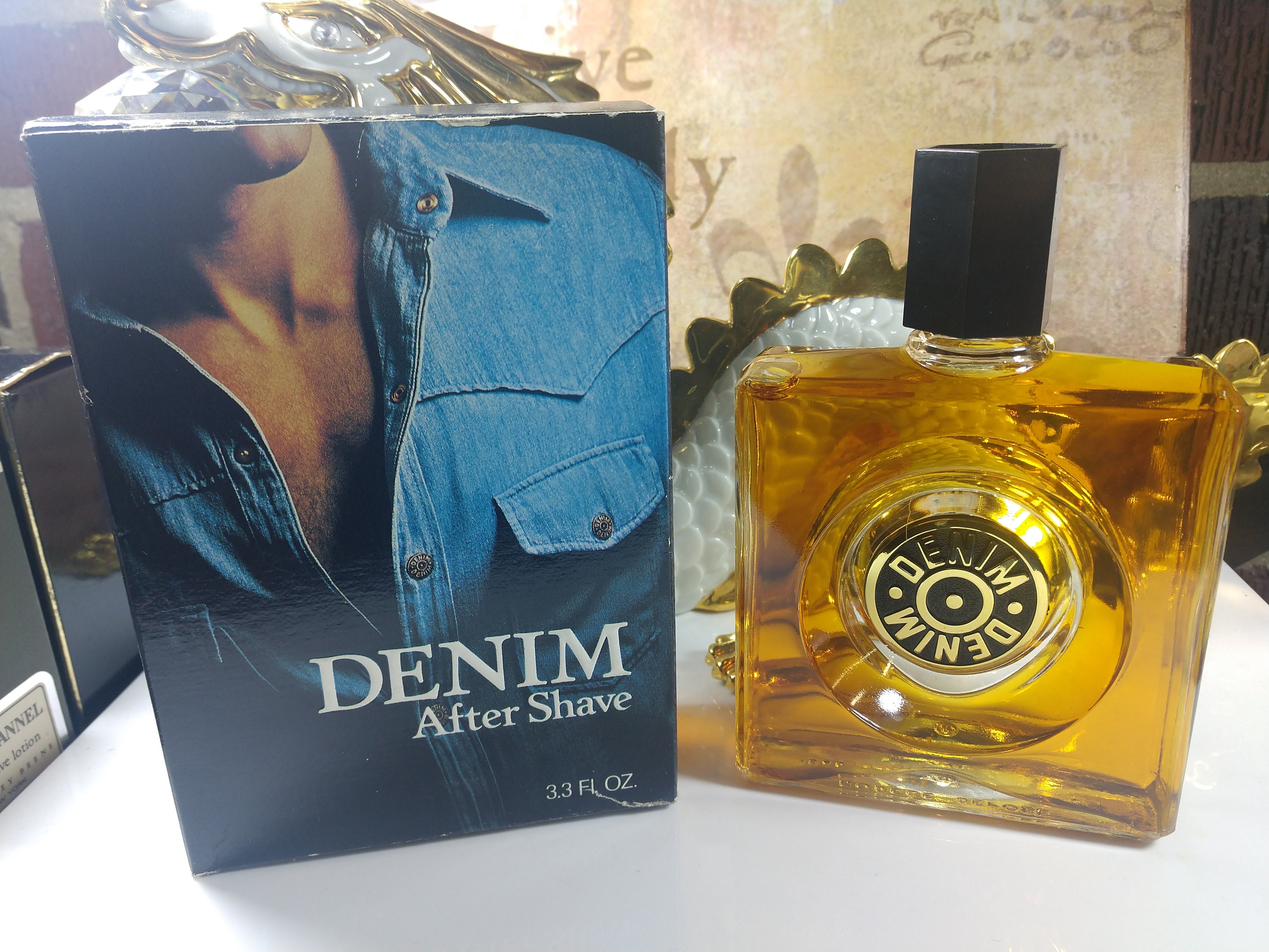 Denim Set Gift Man Beard Perfect Aftershave 3.4oz+ Cream+ Brush From Beard  | eBay