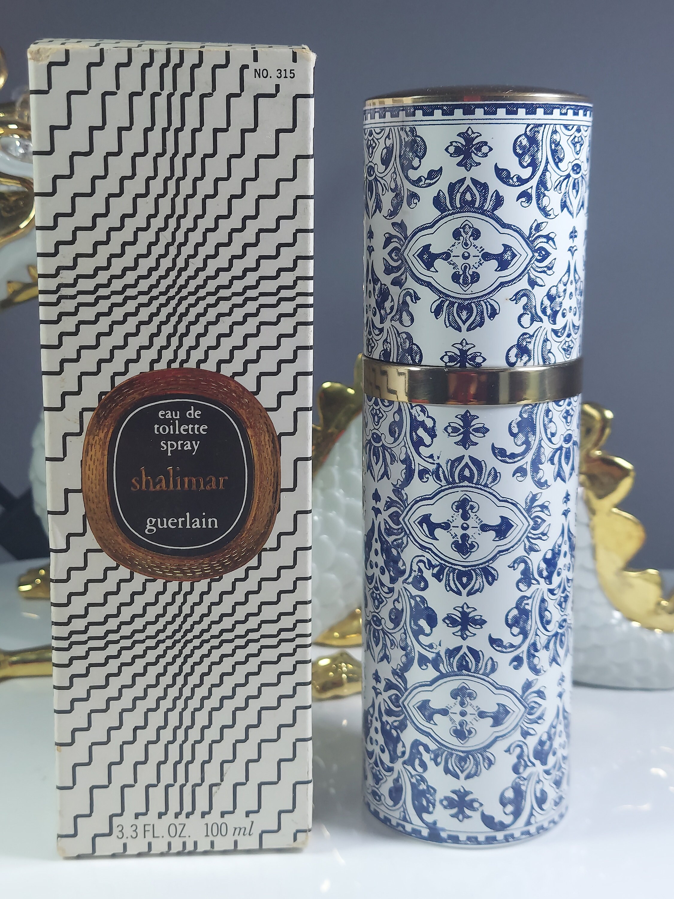 Buy Guerlain Shalimar Eau De Toilette Spray 3.3oz Blue Enamel