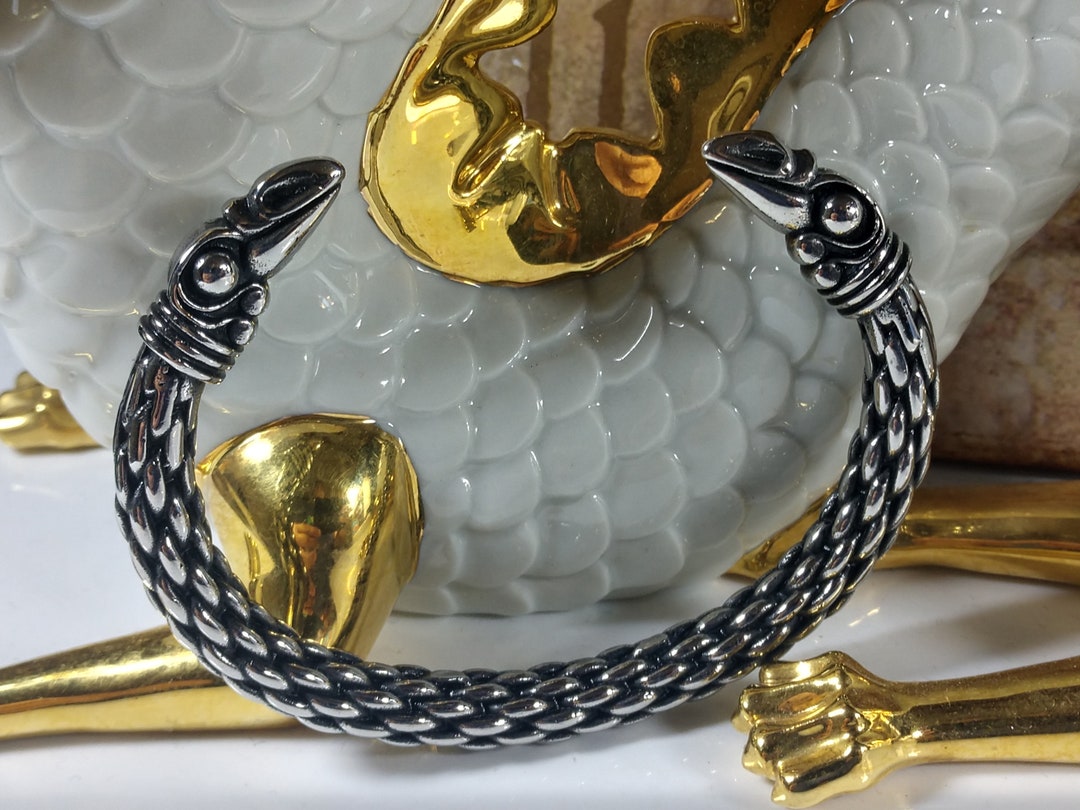 Raven Stainless Steel Celtic Viking Men's Cuff Bracelet Etsy