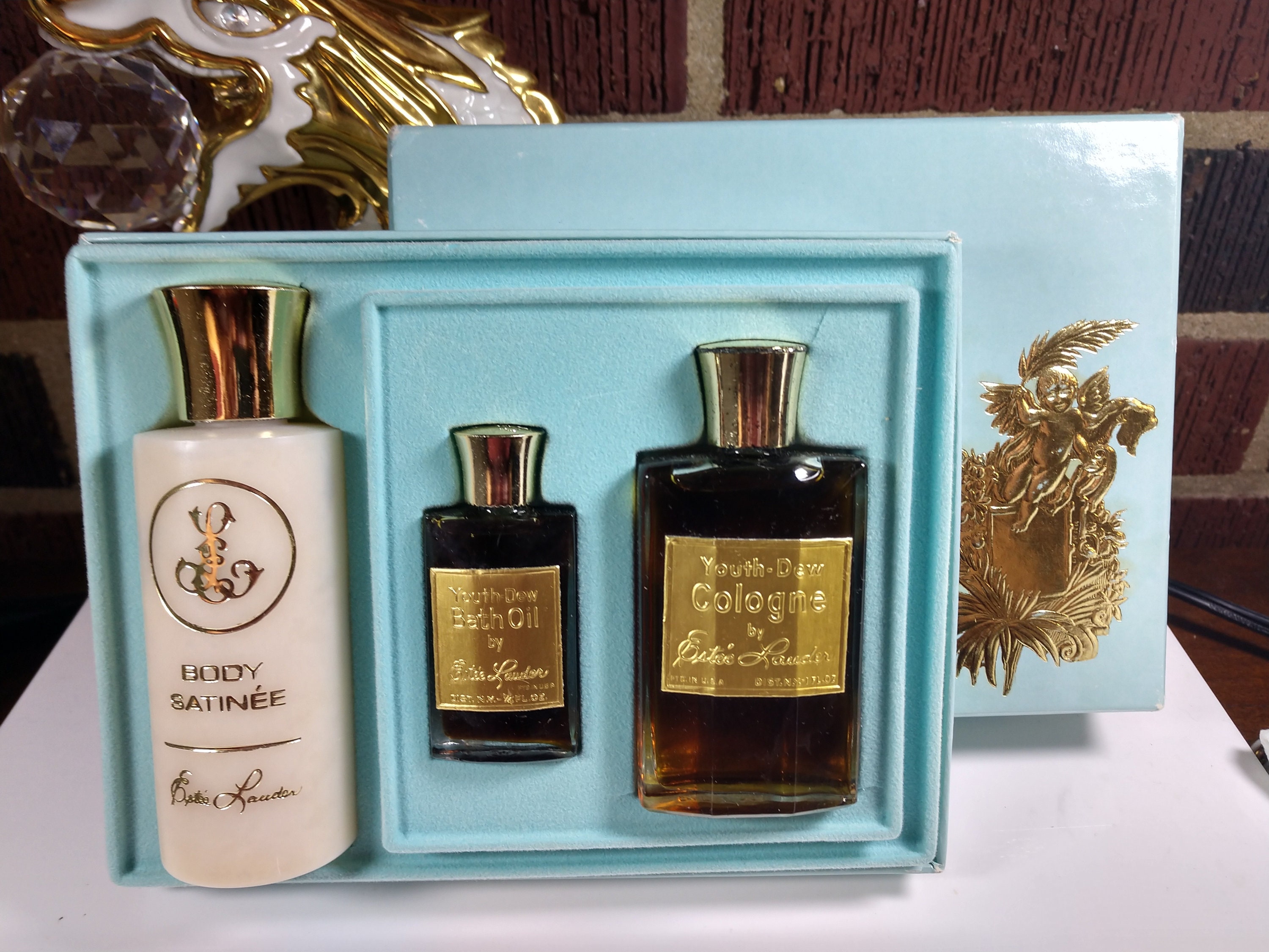Estee Lauder Youth Dew Gift Set 1.0oz Cologne .25oz Bath Oil and