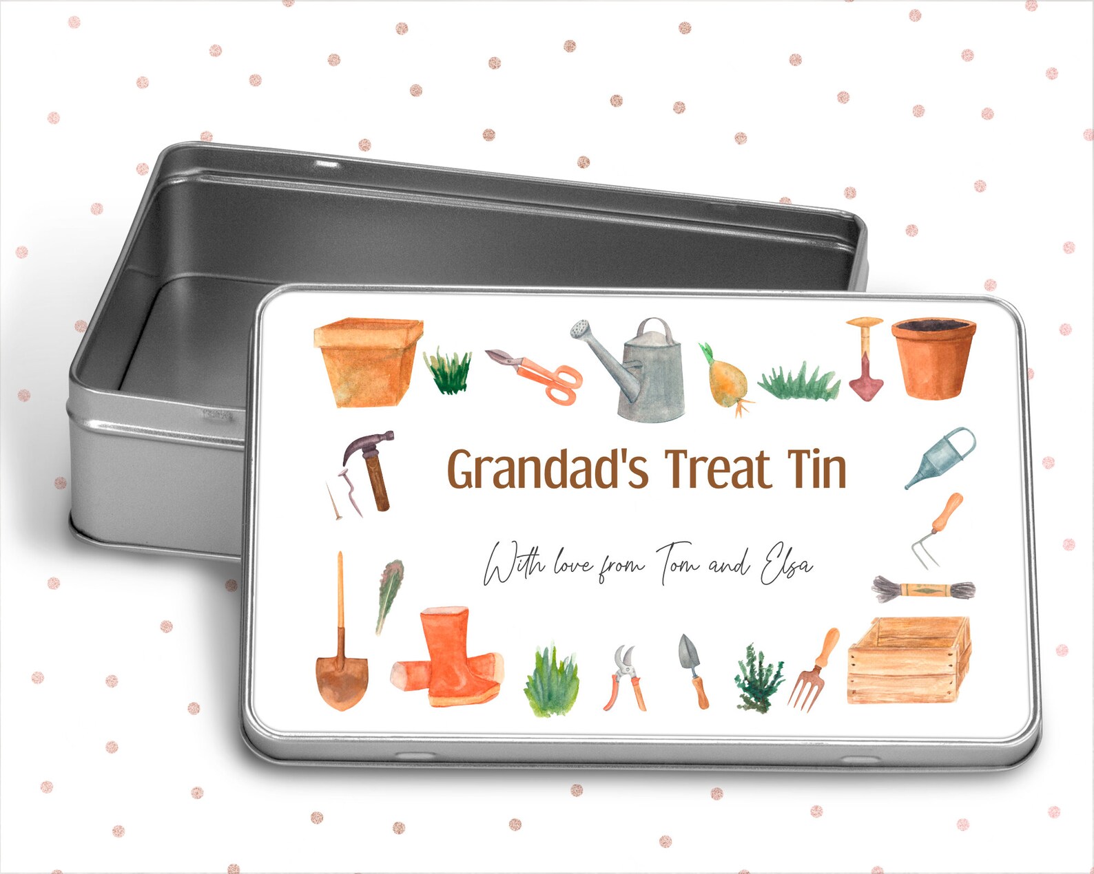 Personalised Treat Tin Keepsake Tin Gardener Gift Gift for Etsy