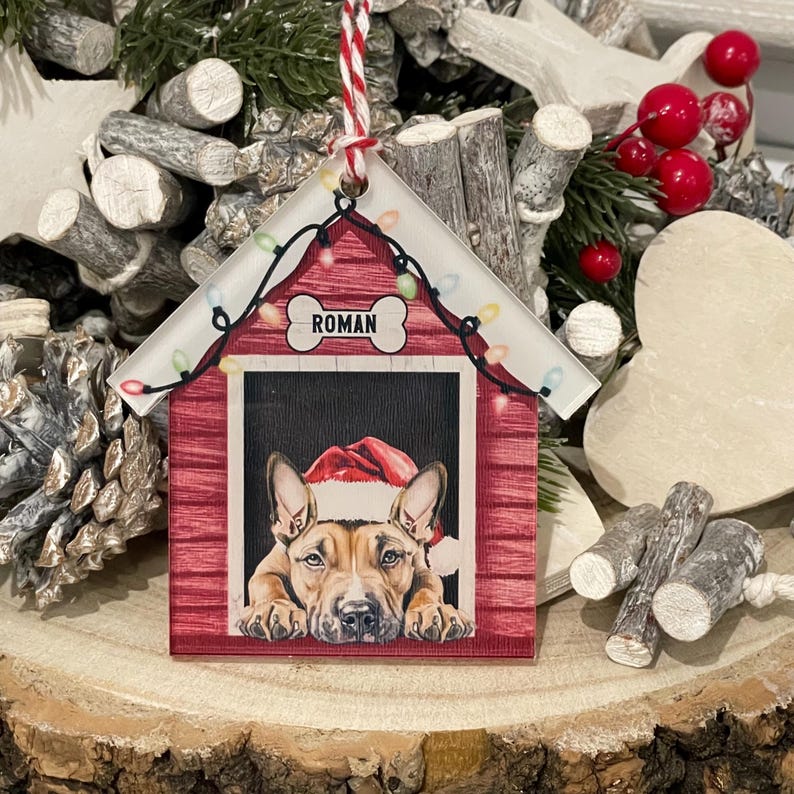Dog Personalised Bauble, Kennel Christmas Decoration, Kennel Dog Tree