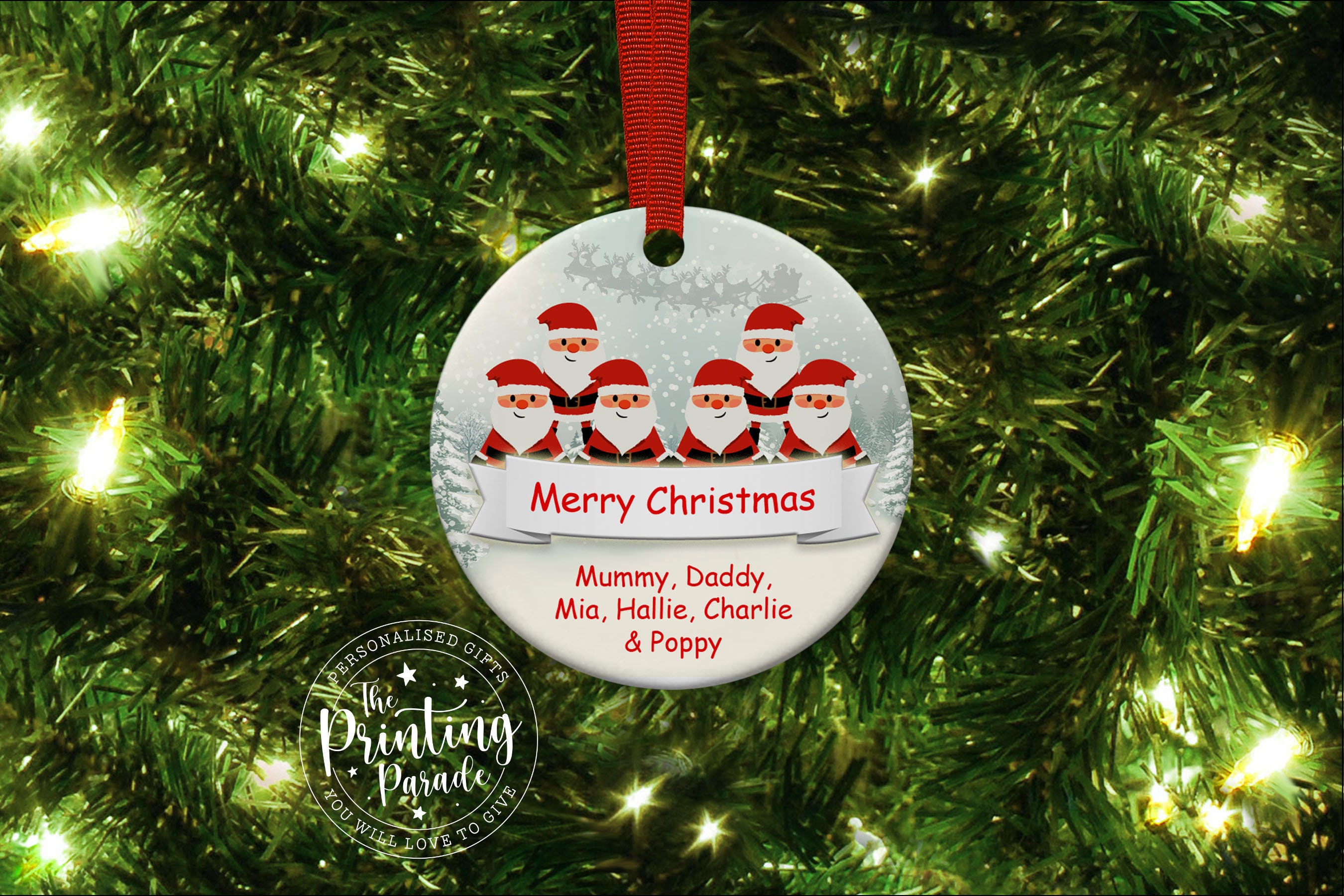 Personalised Decoration Ceramic Bauble Christmas Tree  Etsy