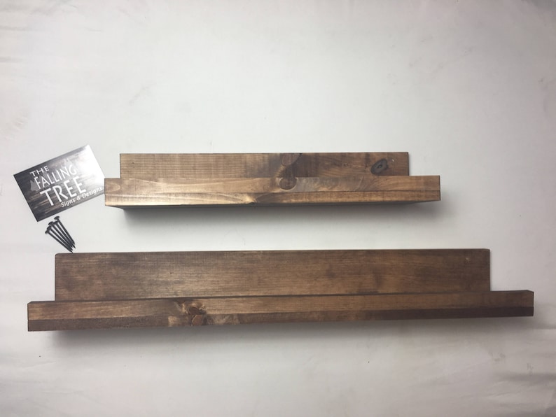 Rustic Floating Farmhouse Lip Shelves Set of 2 Picture Shelf Etsy