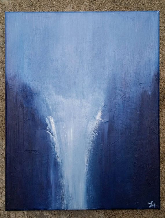 Abstract Waterfall Painting Home Decor