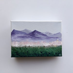 Purple Mountains- Small Painting