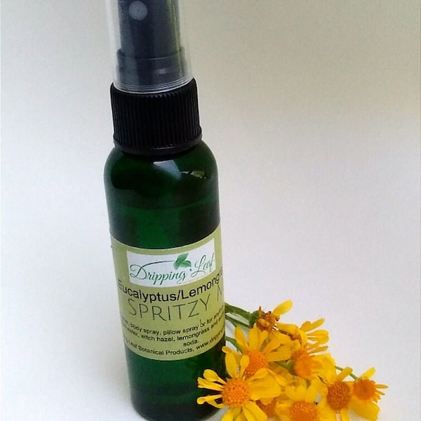 Eucalyptus-Lemongrass Spritzy Mist: Essential Oil spray, Air Freshener, Body Spray, Smoke Spray, Pillow Spray, meditation, vegan