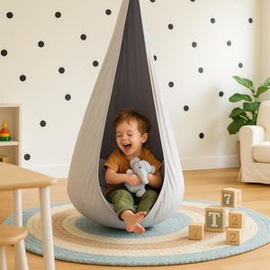 Grey Sensory Cocoon Swing | Cotton Pod Chair