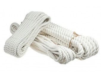 Twisted Cotton Rope 100/% natural rope Cream Cord 16 mm all purpose cord