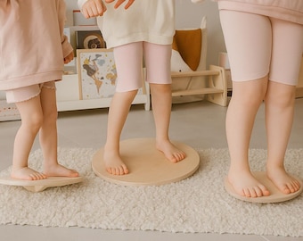 Wooden Balance Board | Montessori Sensory Stepping Stones | Balance Training Discs