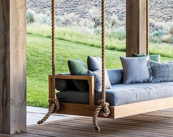 Buy Oak Swing Bed – Porch Swing, Outdoor Indoor Hanging Bed