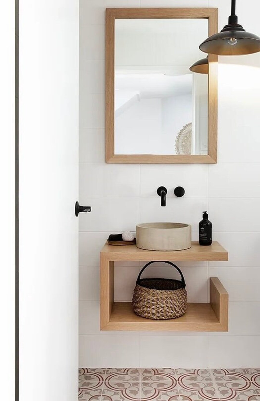 Modern Oak Bathroom Vanity 500mm 600mm 800mm or Custom Vanity Unit