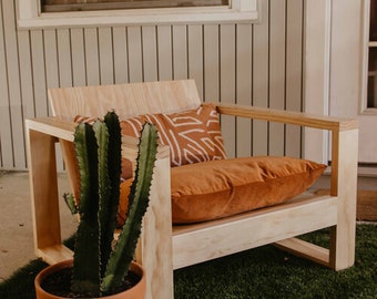 Wooden Lounge Chair | Porch Chair | Outdoor & Indoor Chair | Modern Living Chair | House Decor