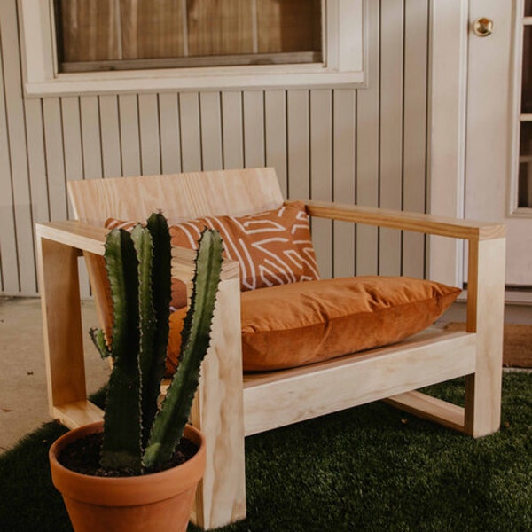 Wooden Lounge Chair | Porch Chair | Outdoor & Indoor Chair | Modern Living Chair | House Decor