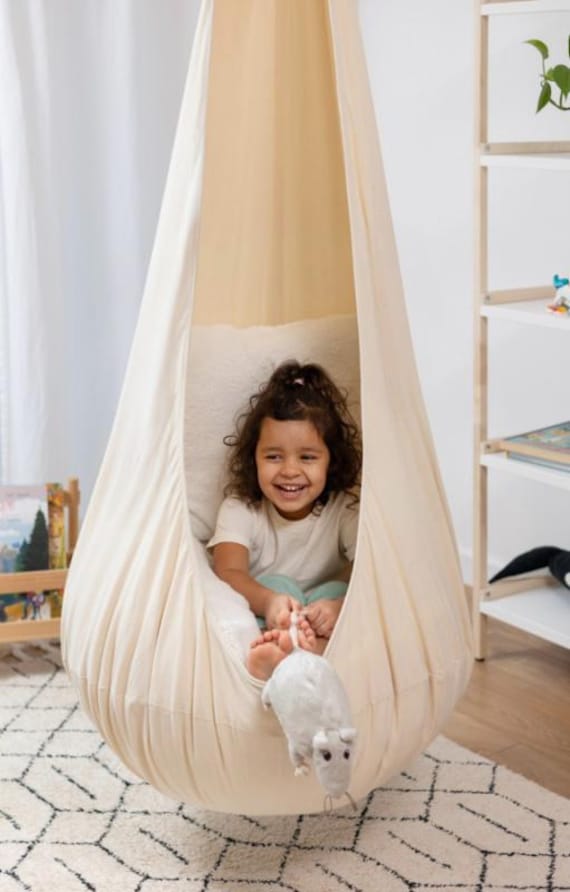 Sensory Cocoon Swing Ultra-soft Minky Hanging Pod Chair for Kids