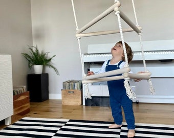 Montessori rope ladder, Kids playground, Balance gymnastics ladder, Climbing bars, Indoor, Outdoor Gymnastic Playroom - playroom idea, gift!