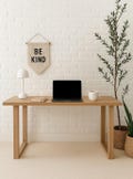 Solid Oak Desk | Handmade Minimalist Wooden Desk | Scandinavian Home Office Table | Custom Sizes | Natural Oiled Wood | 22mm or 30mm Thick