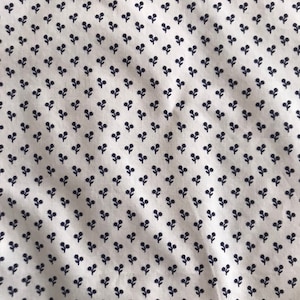 White with flowers - 100% cotton