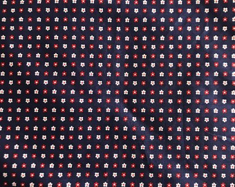 Blu con i fiori - 100% cotone