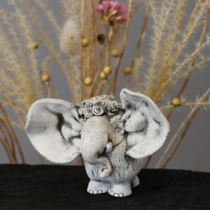 Handmade ceramic sculpture, Elephant ceramic figurine, Good Luck Elephant, Unique Home Decor, Elephant Lover Gift