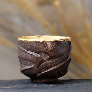 Kurinuki Yunomi cup ( 6.1oz ), Black Ceramic Espresso Cup, Handmade  Pottery Tumbler, Wabi Sabi Stoneware Tea bowl