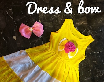 Belle Dress Boutique Beauty inspired dress and Bow FREE SHIPPING!