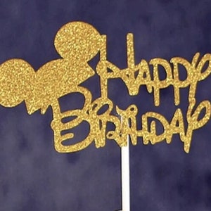 Happy Birthday Magic Font Cake Topper Pie Topper Etsy