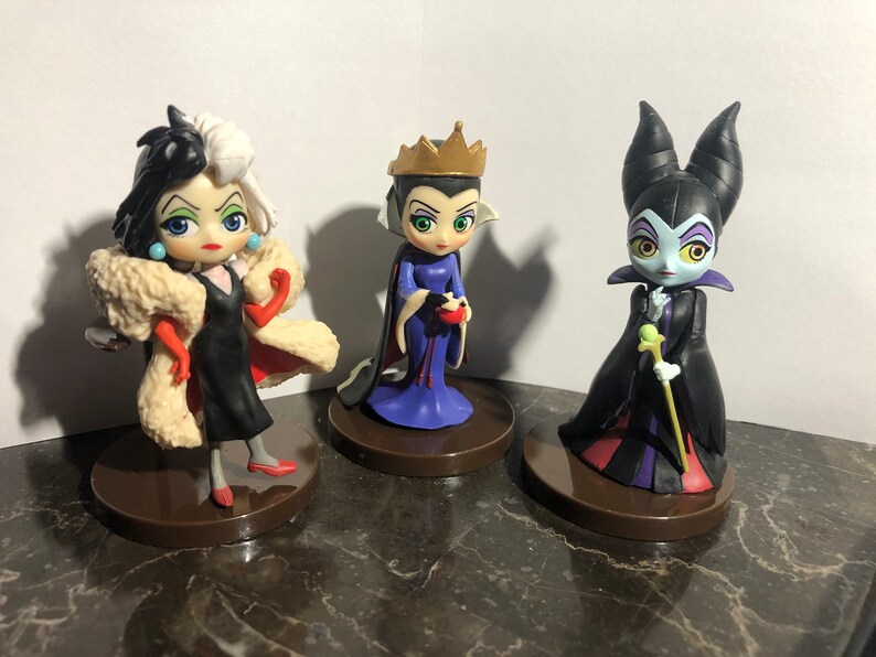 Disney Villains doll mini cake toppers 3pc FREE SHIPPING Etsy
