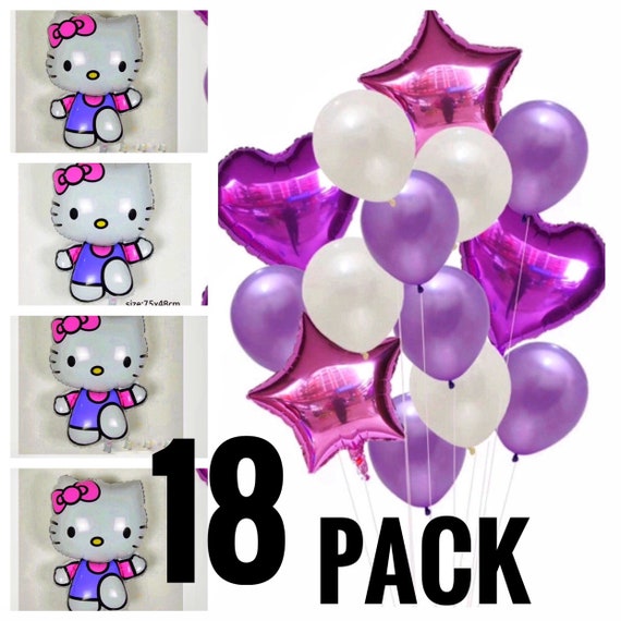 Hello Kitty Party Balloon Pack Birthday Party Decoration Etsy